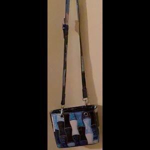 Chain Decor Snakeskin Satchel Bag